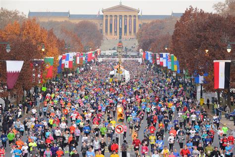 Marathon philadelphia - Nov 20, 2022 · The Dietz and Watson Philadelphia Half Marathon starts at 7:00 am on Saturday, November 19, 2022. It covers over 13 miles of exciting course terrain beginning at Benjamin Franklin Parkway and ending in front of the Philadelphia Museum of Art. The half-marathon is a great option for anyone looking to reach their goal of one day running a full ... 